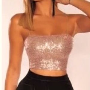 Glitter cropped top